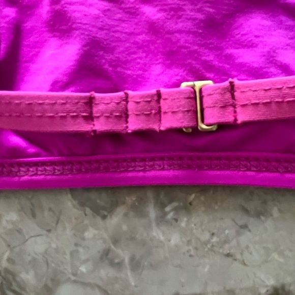 L*Space burnt, faded pink outside, purple inside swim bikini top, preowned, XS - Picture 4 of 4